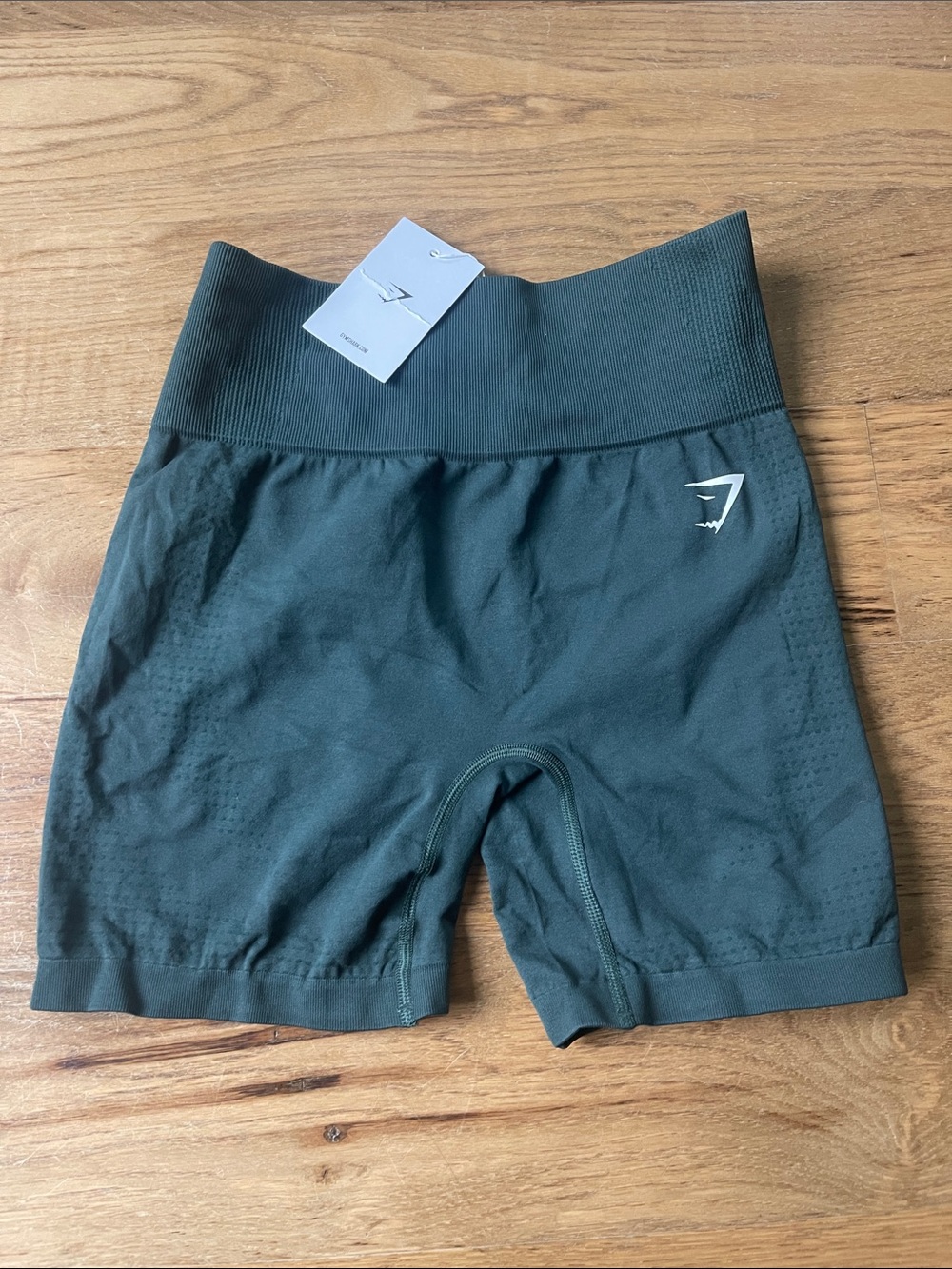 NWT Gymshark Women’s High-Waist Vital Seamless 2.0 Shorts in Dark Green